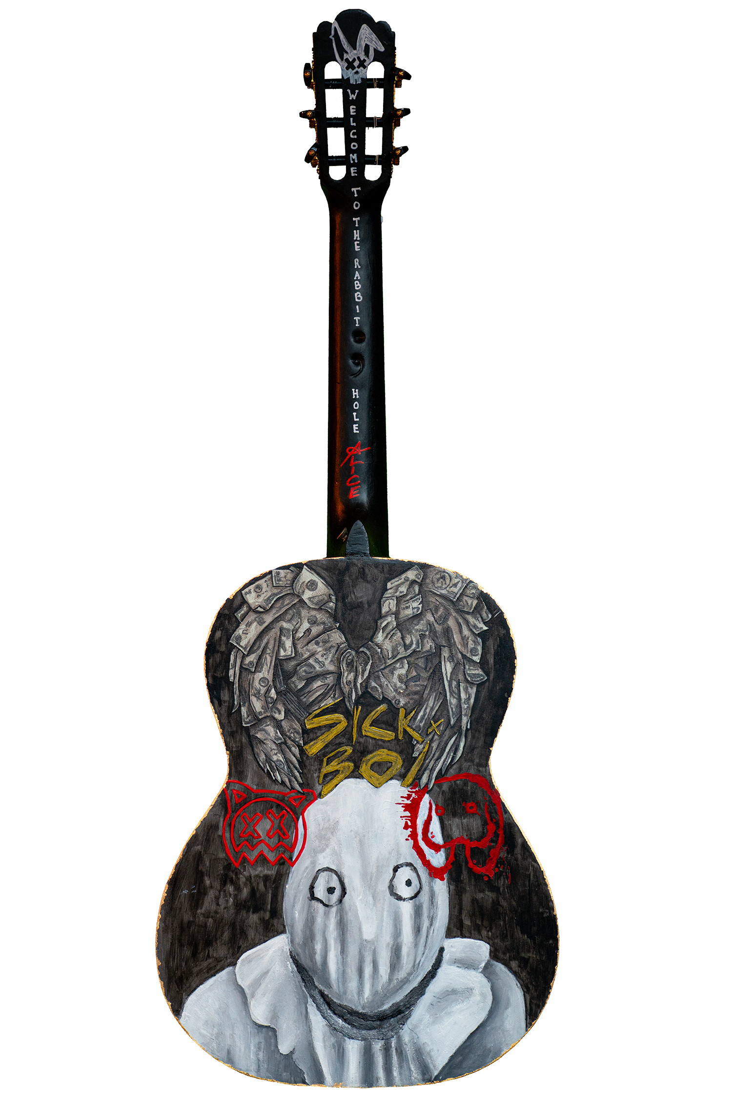 Custom acoustic guitar inspired by Ren and his storytelling music